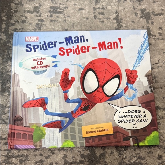 Marvel Spider-Man Book with CD - Red and Blue - Picture 1 of 1